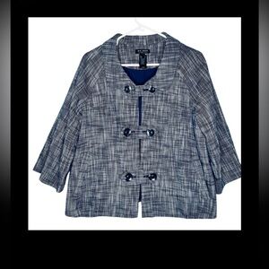 Axcess by Liz Claiborne Cotton Button Down Blazer with Unique Buttons